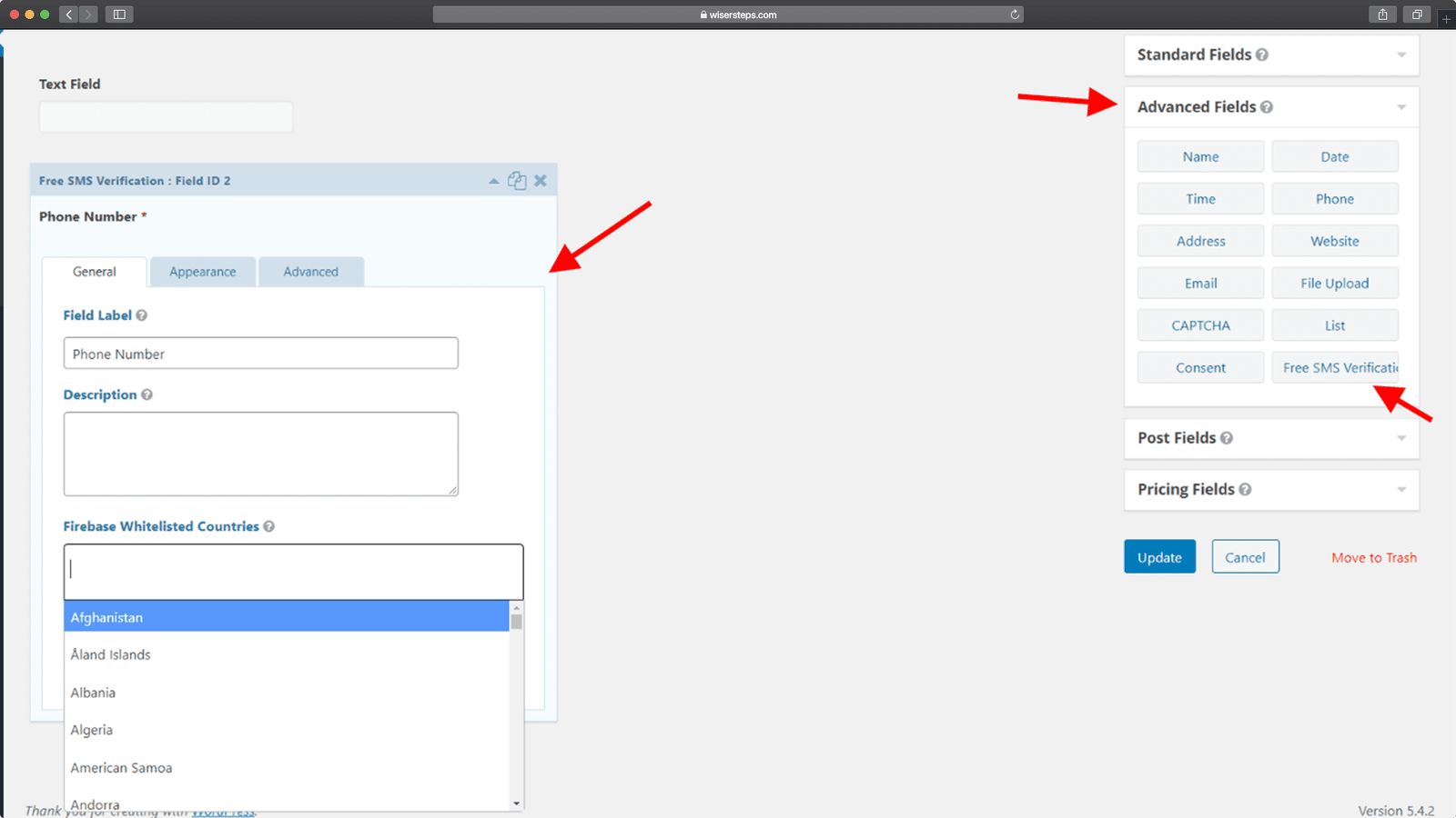 Free SMS OTP Verification for Gravity Forms project screenshot 1