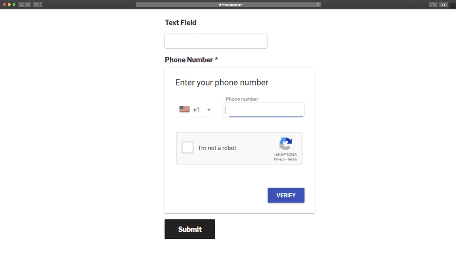 Free SMS OTP Verification for Gravity Forms project screenshot 2