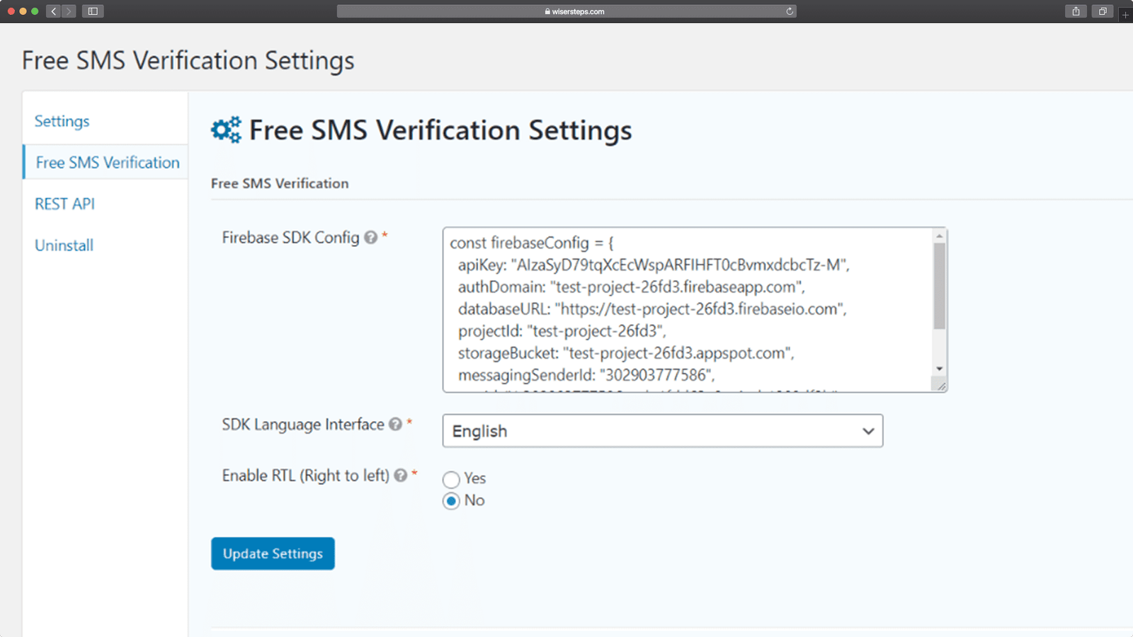 Free SMS OTP Verification for Gravity Forms project screenshot 4
