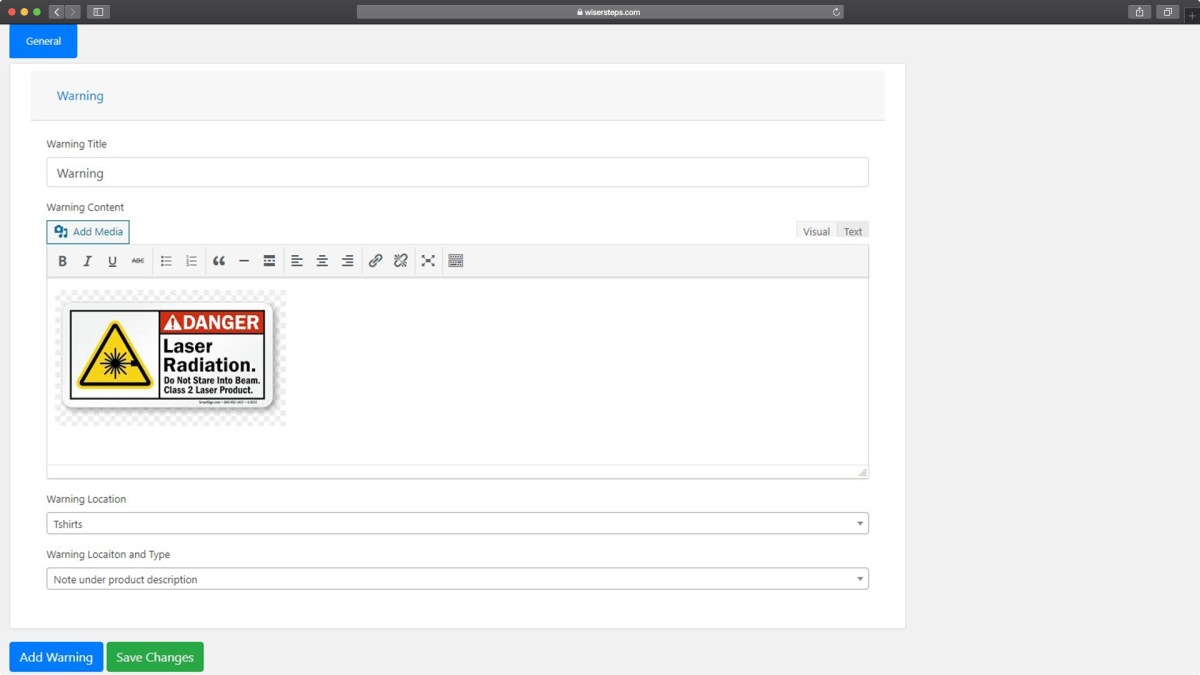 Product Warnings & Disclaimers project screenshot 4